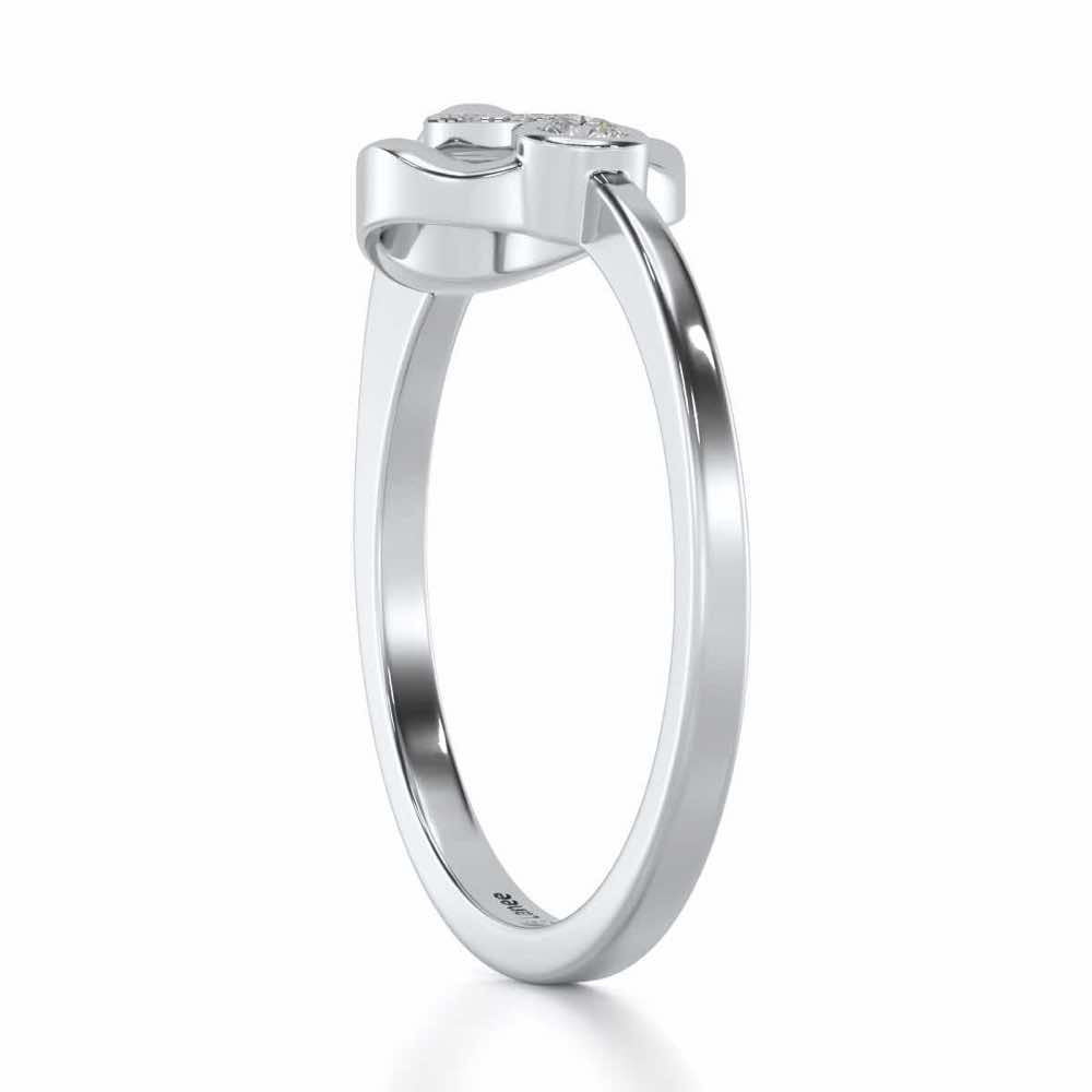 Gibbous Silver Ring - White Gold - Image 3