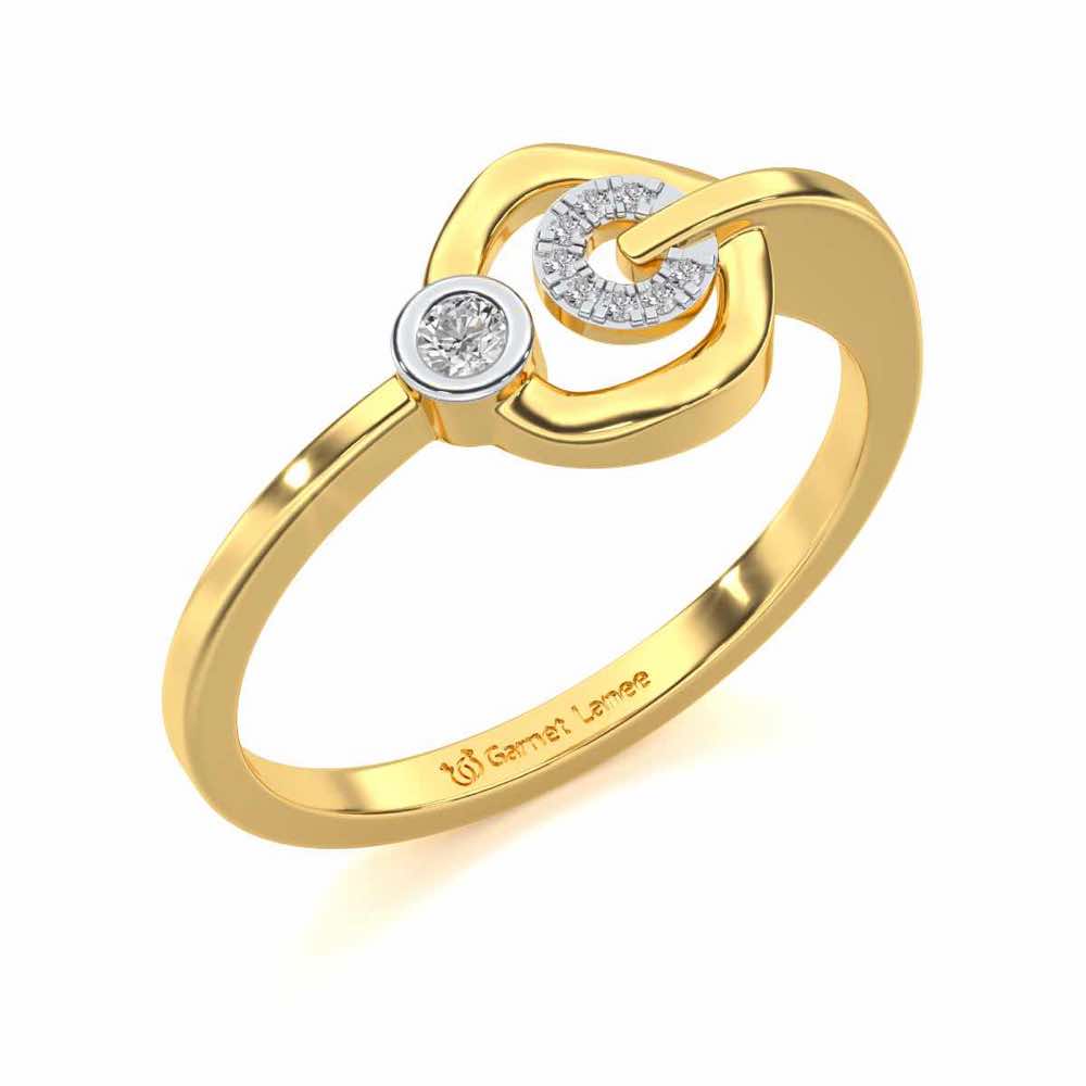 Gibbous Silver Ring - Yellow Gold - Image 1