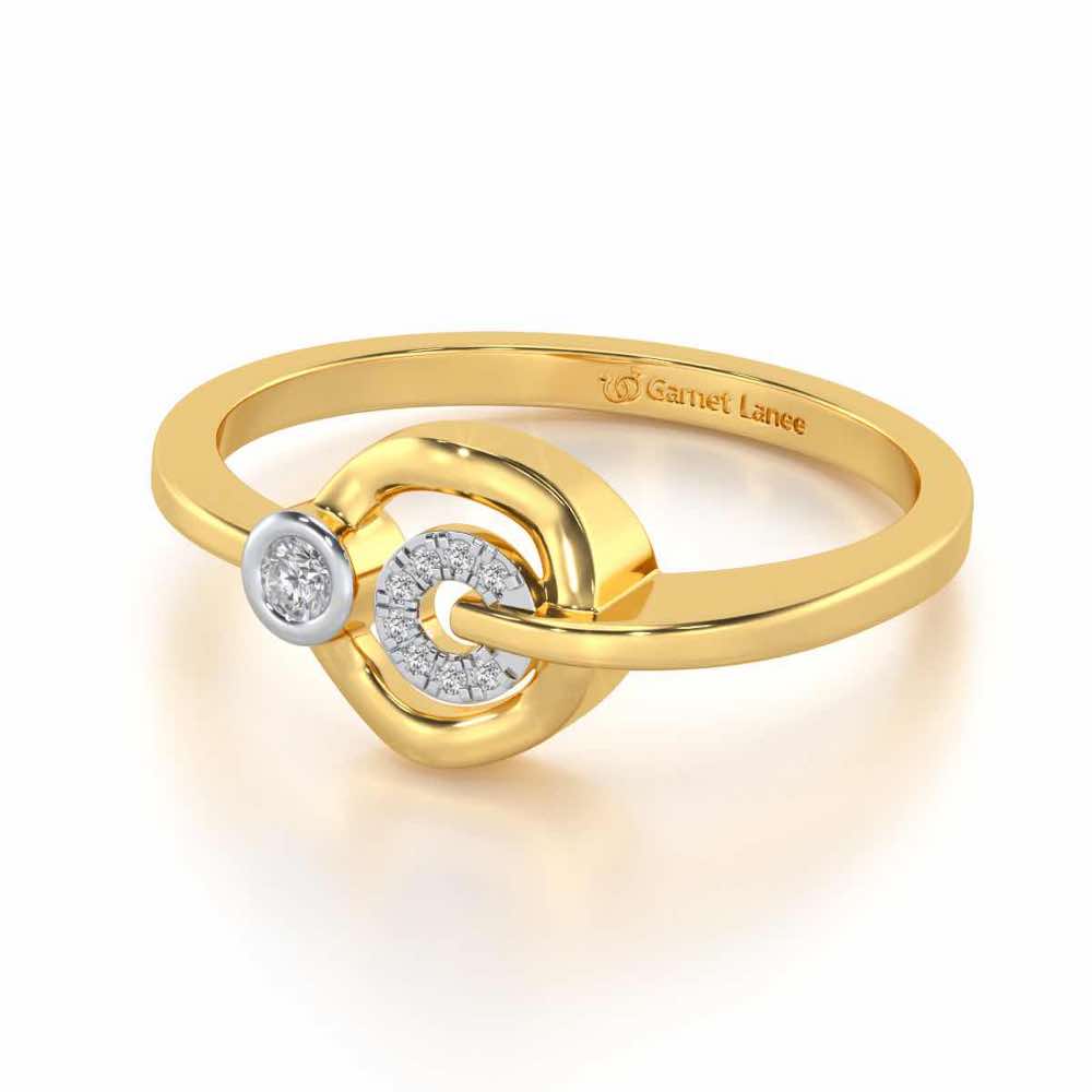 Gibbous Silver Ring - Yellow Gold - Image 2