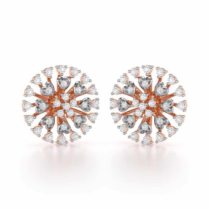 Gilded Grace Silver Earrings - Rose Gold - Image 1