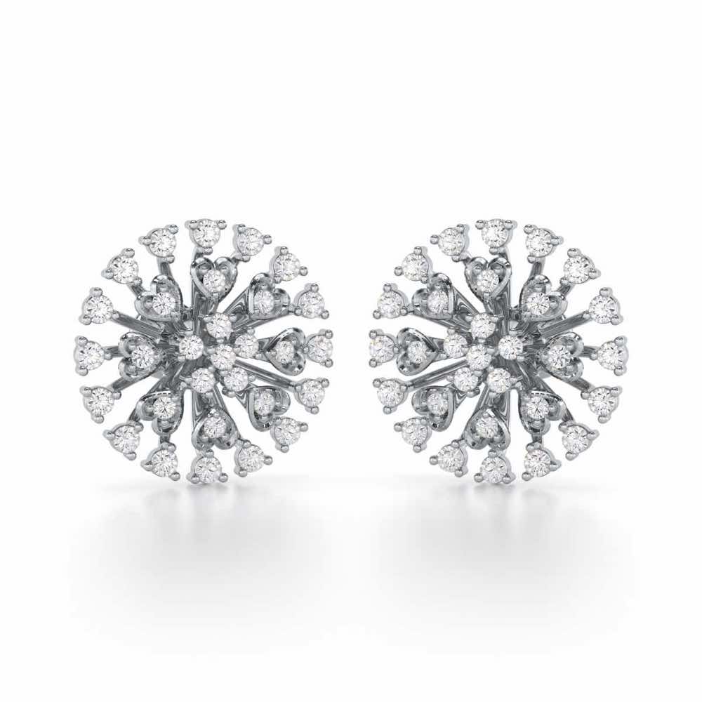 Gilded Grace Silver Earrings - White Gold - Image 1