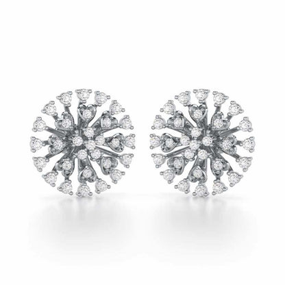 Gilded Grace Silver Earrings - White Gold - Image 1