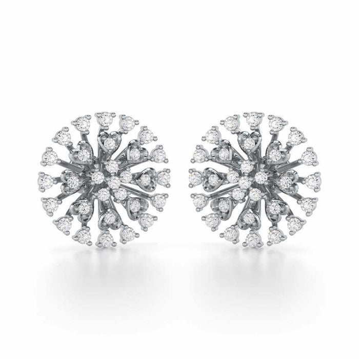 Gilded Grace Silver Earrings - White Gold - Image 1