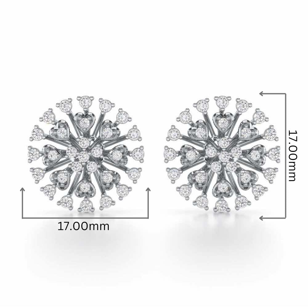 Gilded Grace Silver Earrings - White Gold - Image 2