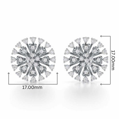 Gilded Grace Silver Earrings - White Gold - Image 2