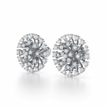 Gilded Grace Silver Earrings - White Gold - Image 3