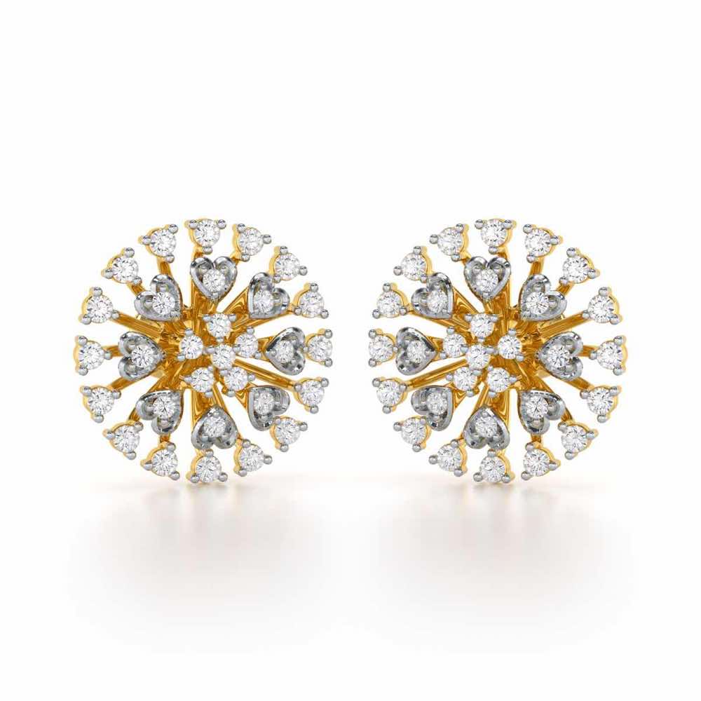 Gilded Grace Silver Earrings - Yellow Gold - Image 1