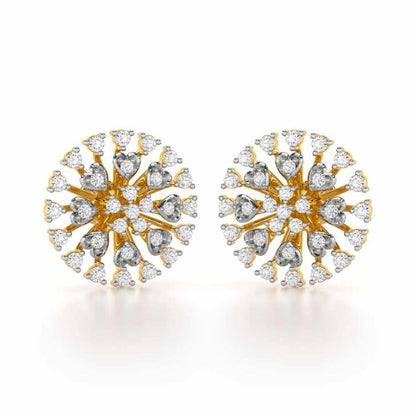 Gilded Grace Silver Earrings - Yellow Gold - Image 1