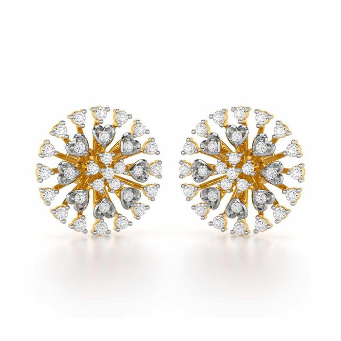 Gilded Grace Silver Earrings - Yellow Gold - Image 1