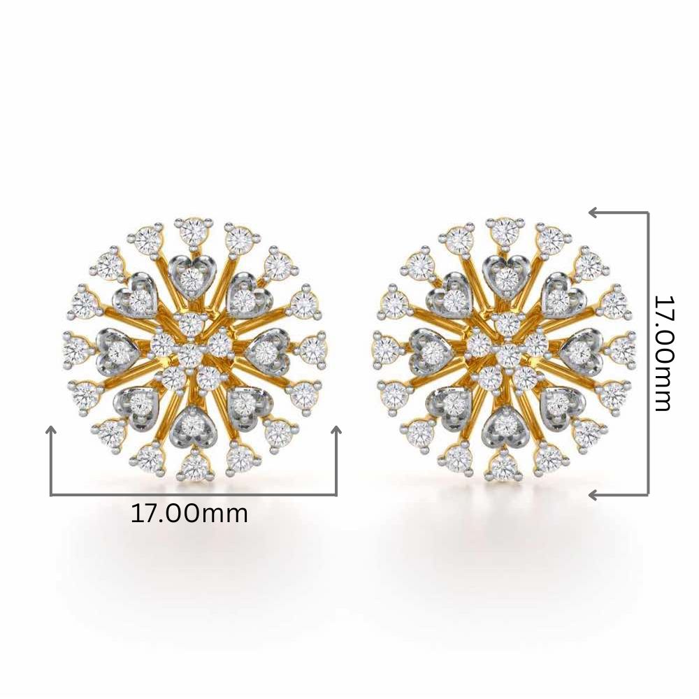 Gilded Grace Silver Earrings - Yellow Gold - Image 2