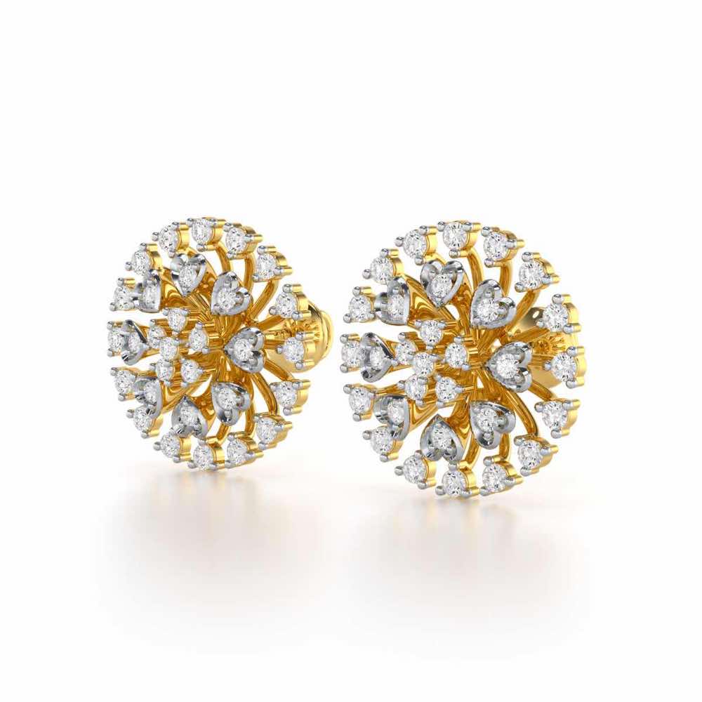Gilded Grace Silver Earrings - Yellow Gold - Image 3