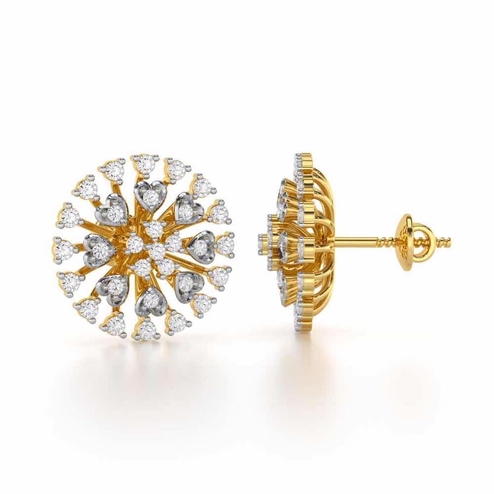 Gilded Grace Silver Earrings - Yellow Gold - Image 4