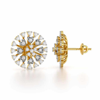 Gilded Grace Silver Earrings - Yellow Gold - Image 4