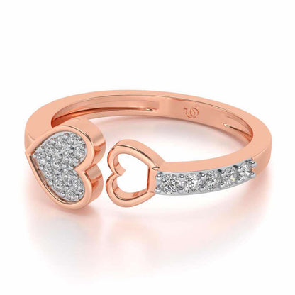 Gimme Your Heart Silver Ring - Rose Gold - Image 2