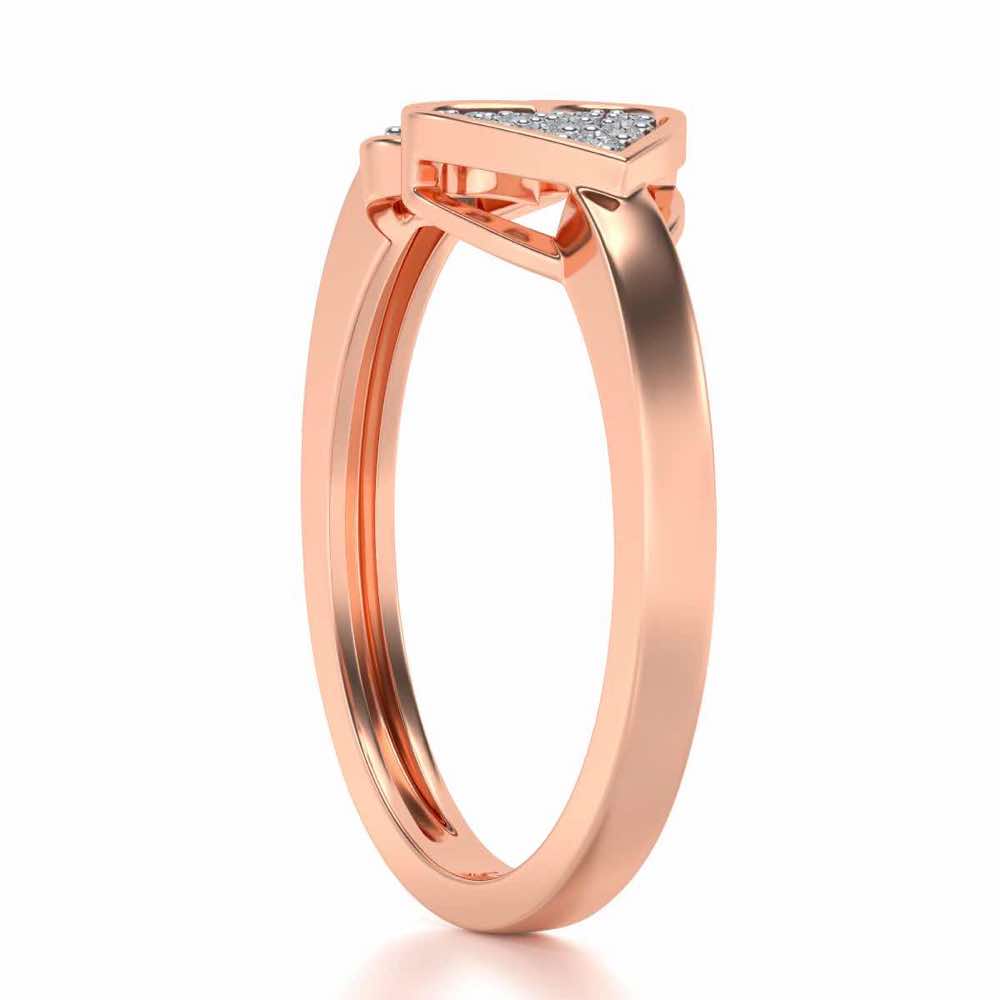 Gimme Your Heart Silver Ring - Rose Gold - Image 3