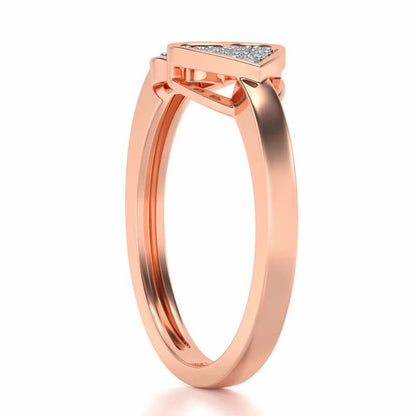 Gimme Your Heart Silver Ring - Rose Gold - Image 3