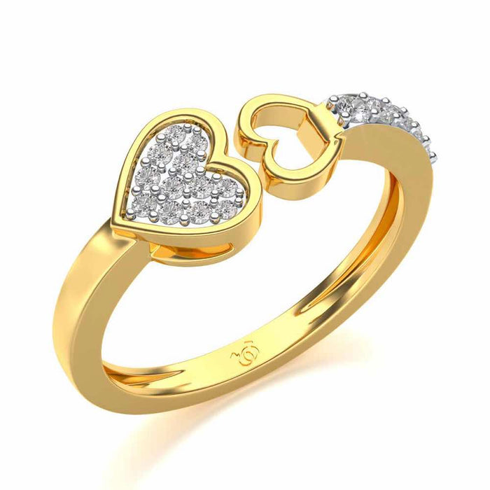 Gimme Your Heart Silver Ring - Yellow Gold - Image 1
