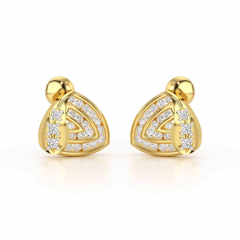 Glam Charm Silver Earrings - Yellow Gold - Image 1