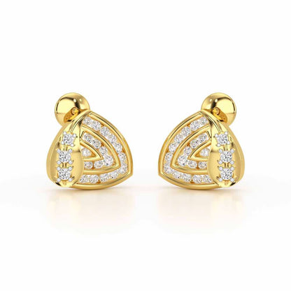 Glam Charm Silver Earrings - Yellow Gold - Image 1