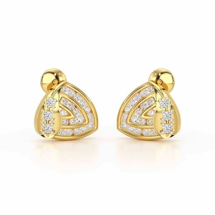Glam Charm Silver Earrings - Yellow Gold - Image 1