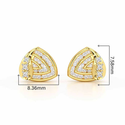 Glam Charm Silver Earrings - Yellow Gold - Image 2