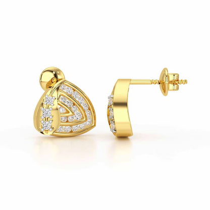 Glam Charm Silver Earrings - Yellow Gold - Image 4