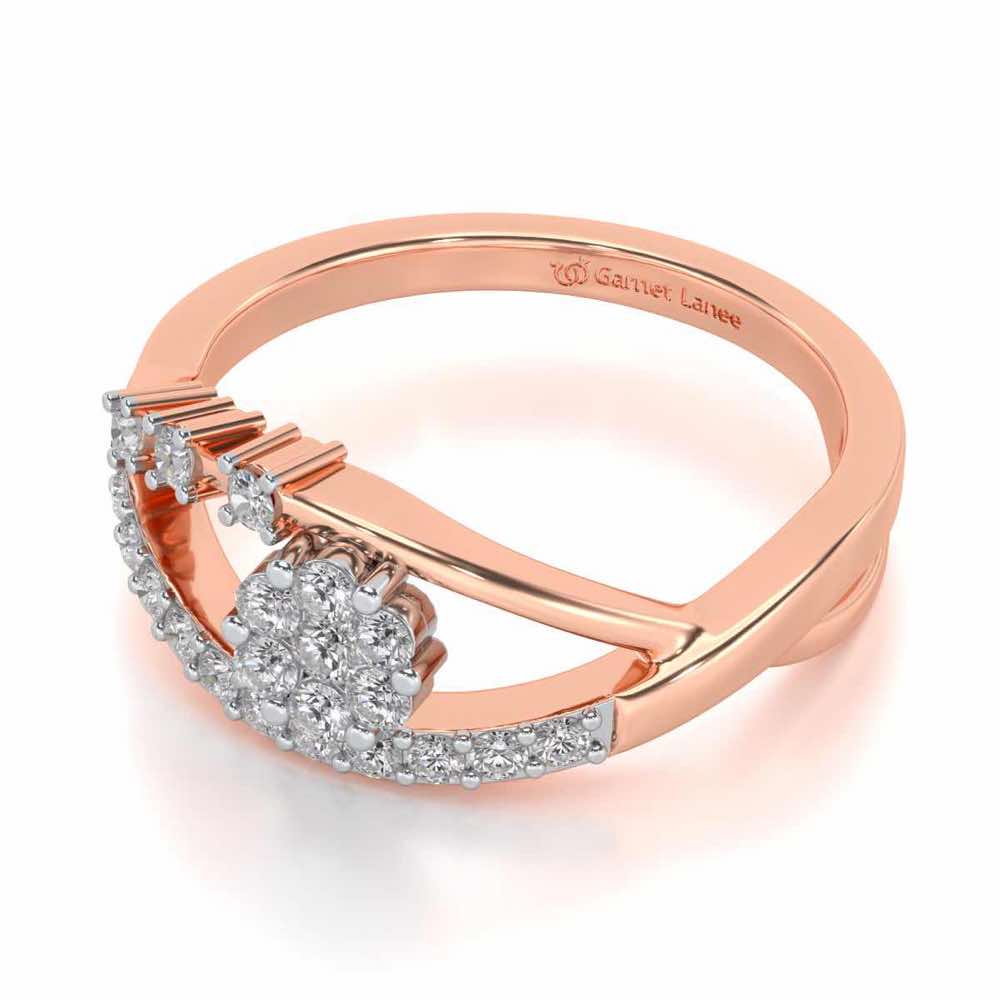 Gleam Eye Silver Ring - Rose Gold - Image 2