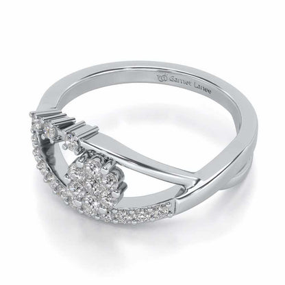 Gleam Eye Silver Ring - White Gold - Image 2