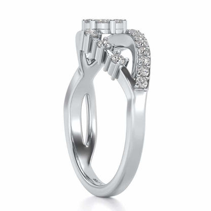 Gleam Eye Silver Ring - White Gold - Image 3