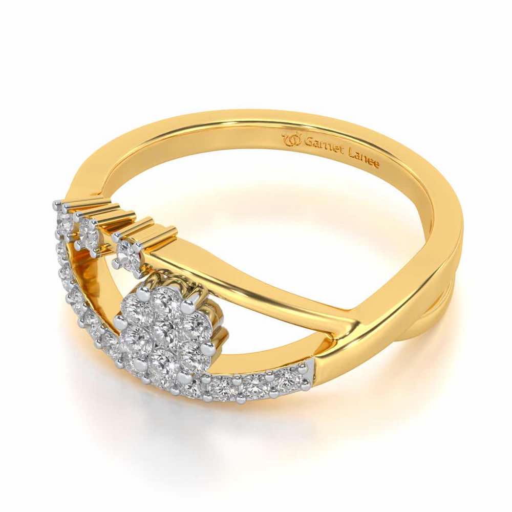 Gleam Eye Silver Ring - Yellow Gold - Image 2