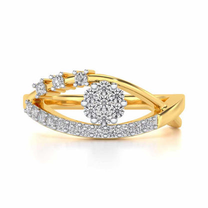 Gleam Eye Silver Ring - Yellow Gold - Image 4