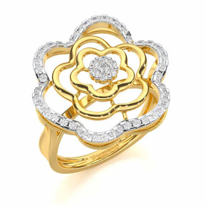Gleaming Glide Silver Ring - Yellow Gold - Image 1