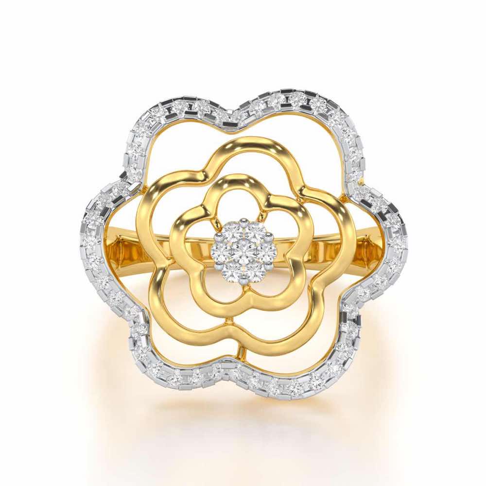 Gleaming Glide Silver Ring - Yellow Gold - Image 4