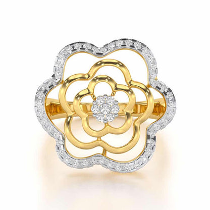 Gleaming Glide Silver Ring - Yellow Gold - Image 4