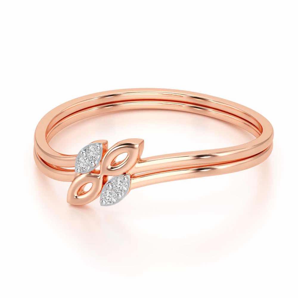 Gleaming Glory Silver Ring - Rose Gold - Image 2
