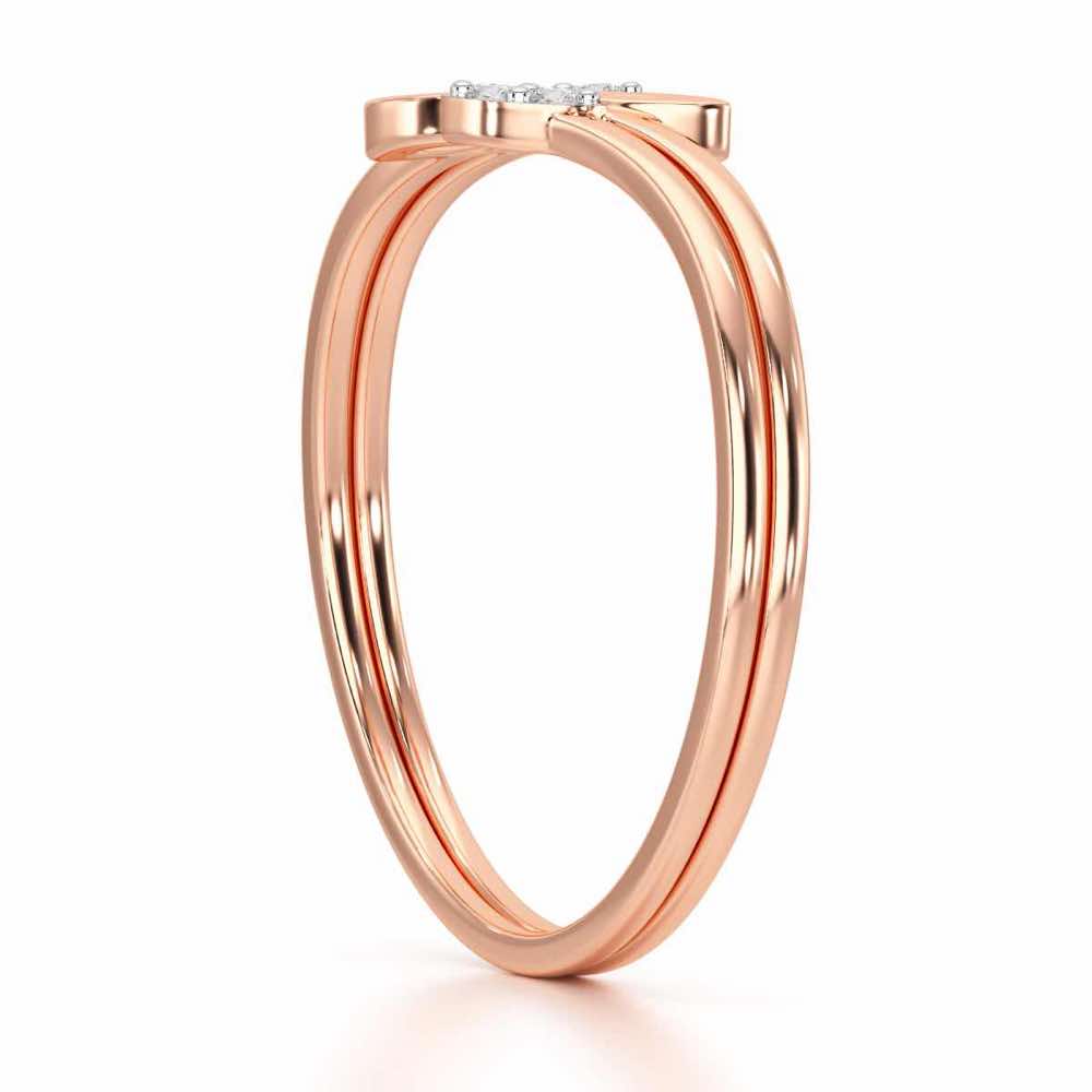 Gleaming Glory Silver Ring - Rose Gold - Image 3