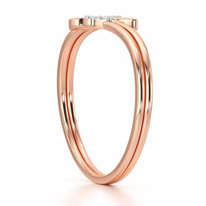 Gleaming Glory Silver Ring - Rose Gold - Image 3