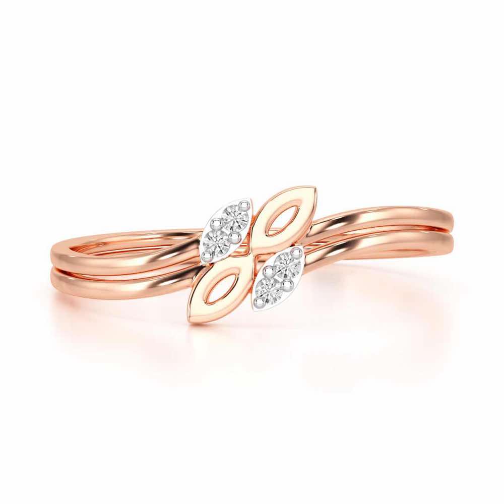 Gleaming Glory Silver Ring - Rose Gold - Image 4