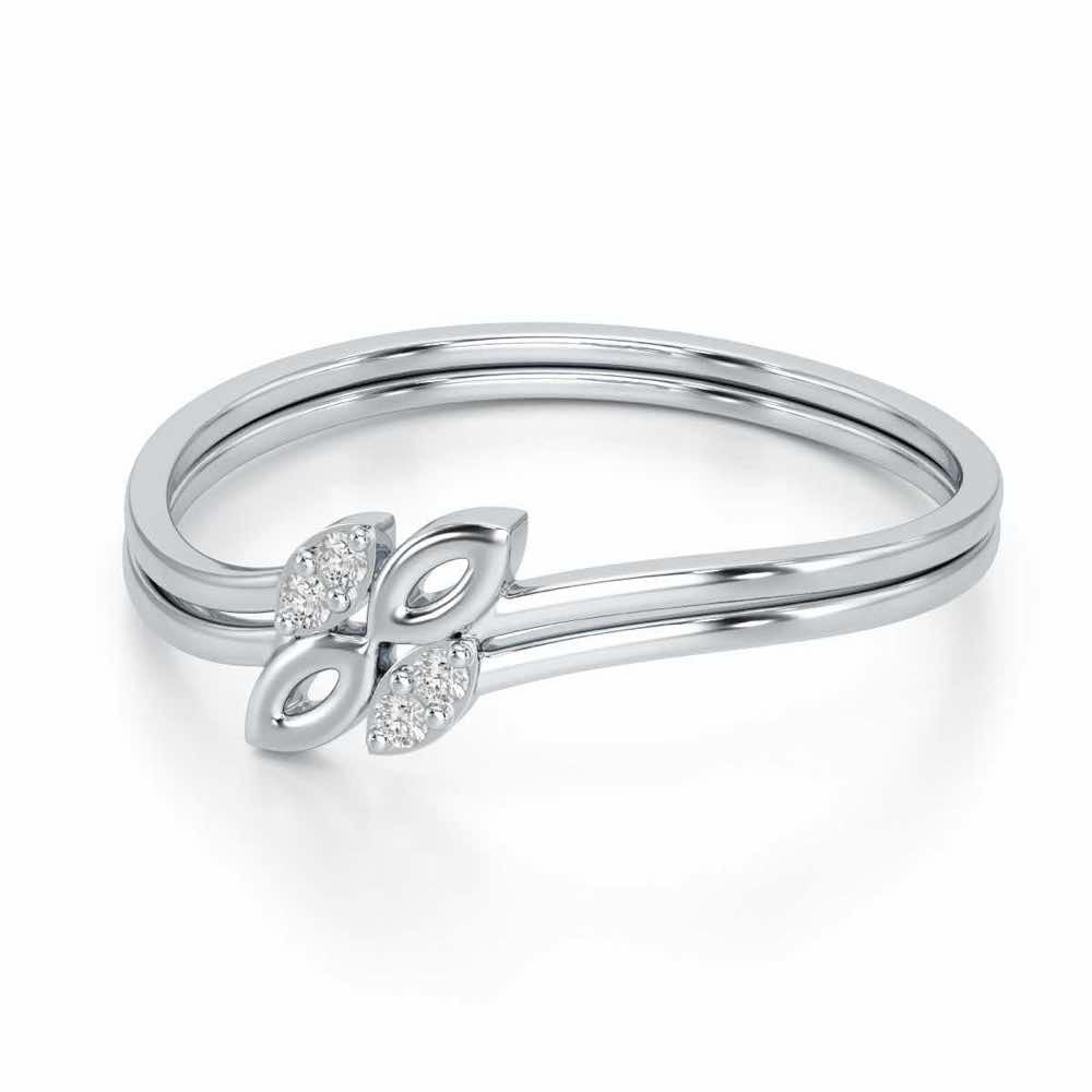 Gleaming Glory Silver Ring - White Gold - Image 2