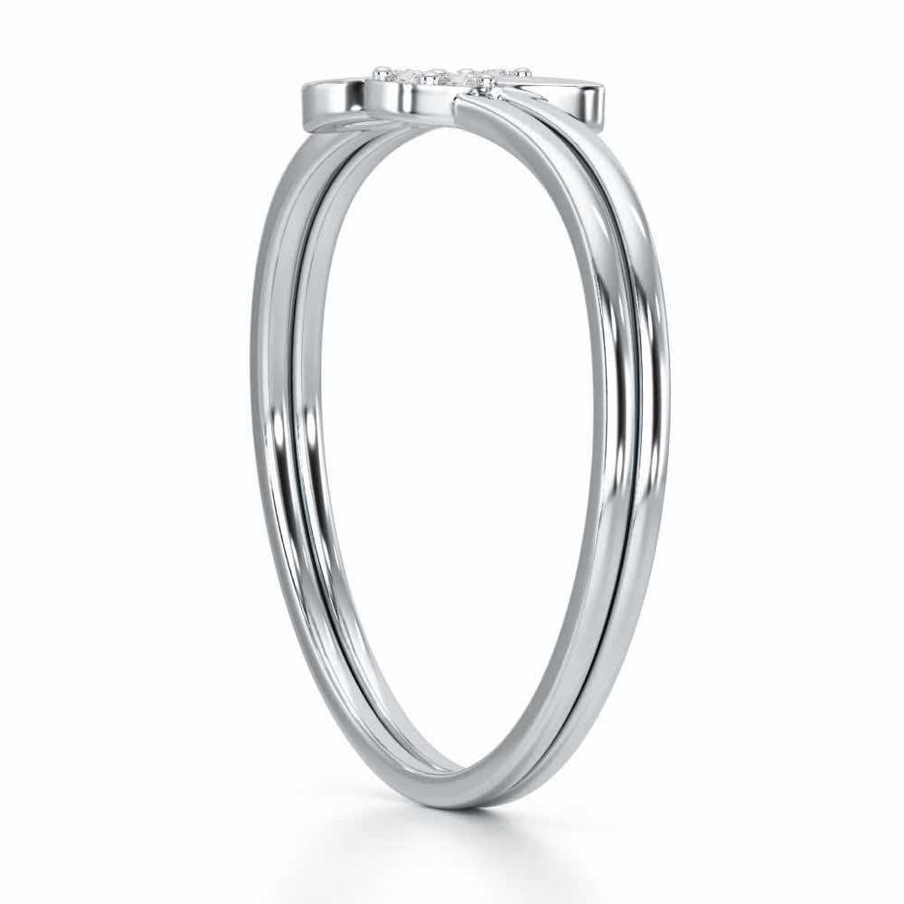 Gleaming Glory Silver Ring - White Gold - Image 3