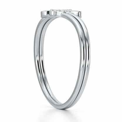 Gleaming Glory Silver Ring - White Gold - Image 3