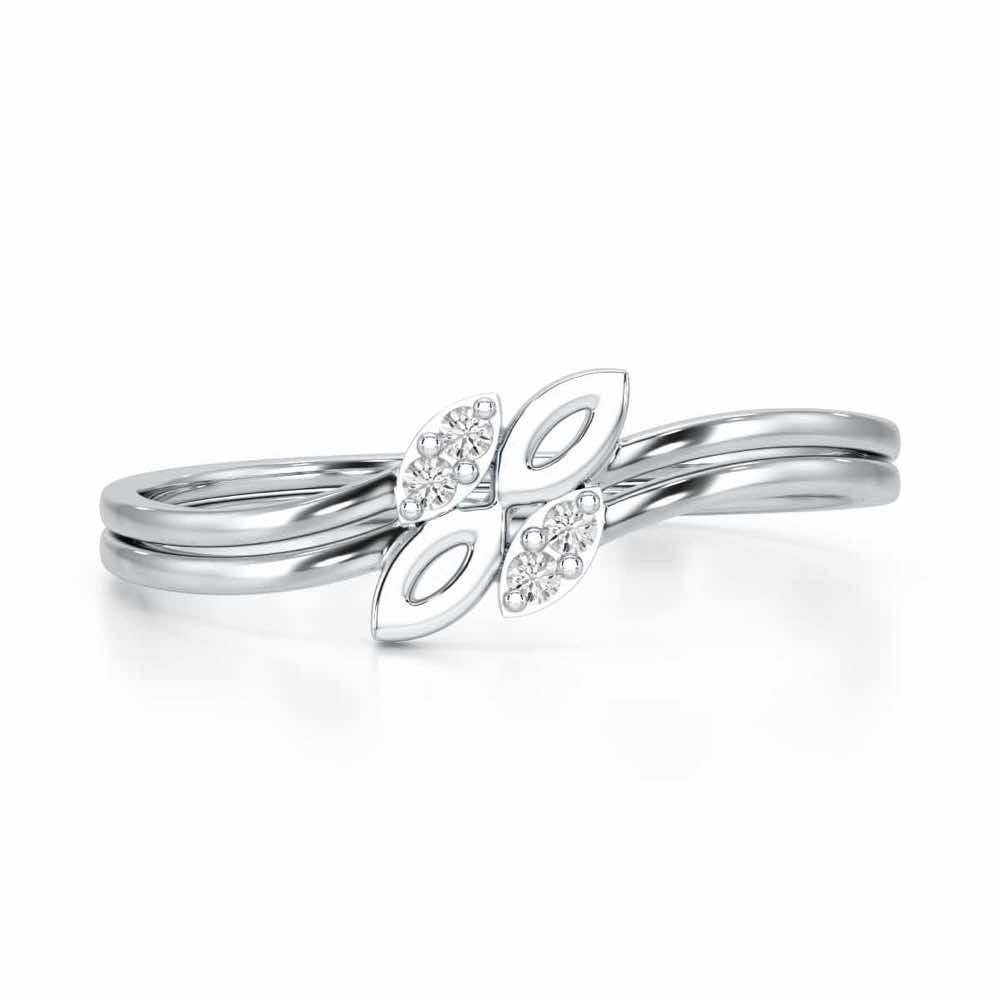 Gleaming Glory Silver Ring - White Gold - Image 4