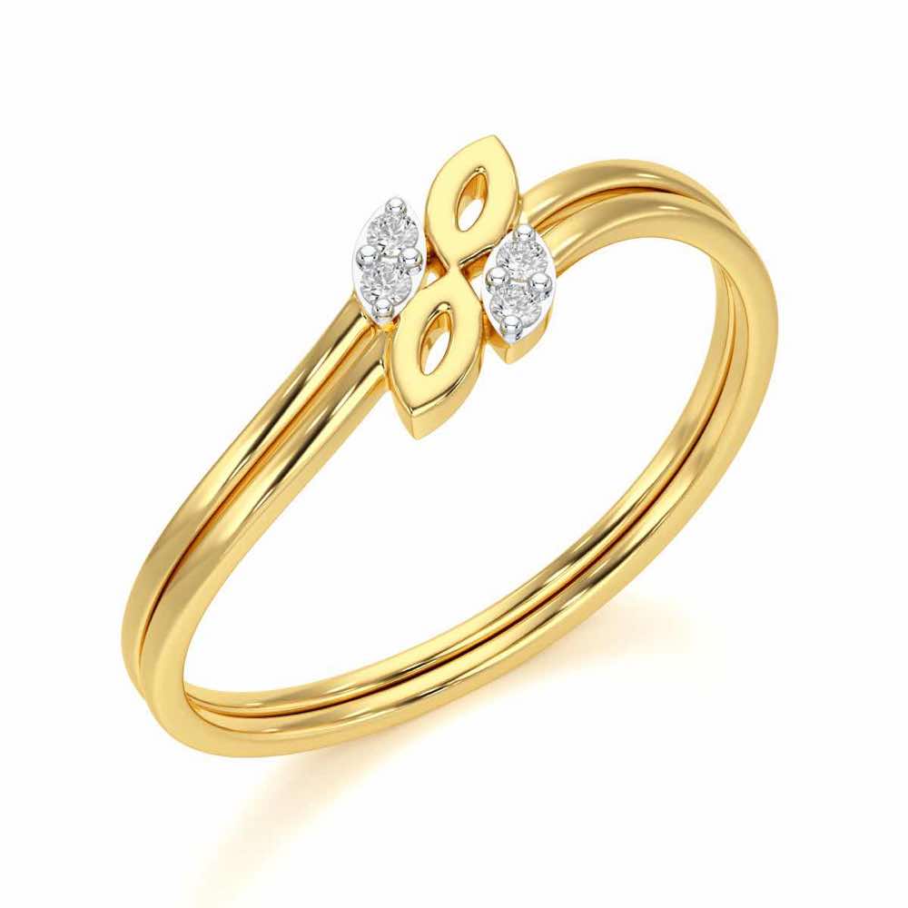 Gleaming Glory Silver Ring - Yellow Gold - Image 1