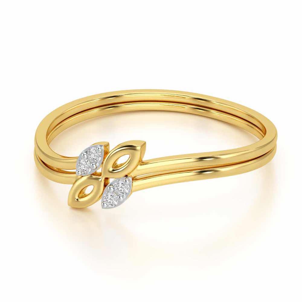 Gleaming Glory Silver Ring - Yellow Gold - Image 2