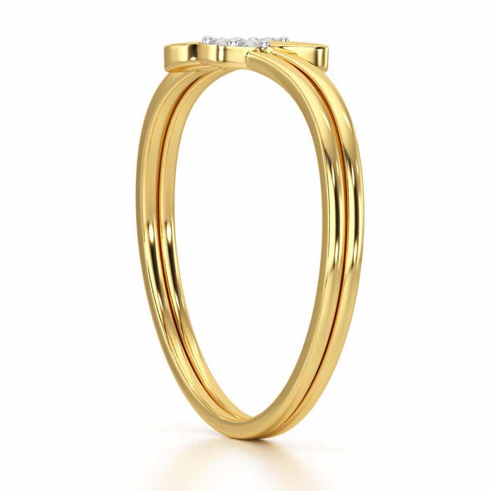 Gleaming Glory Silver Ring - Yellow Gold - Image 3
