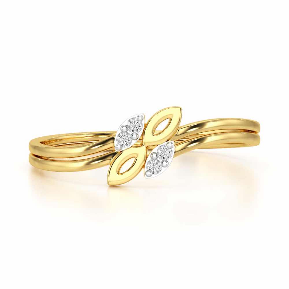 Gleaming Glory Silver Ring - Yellow Gold - Image 4