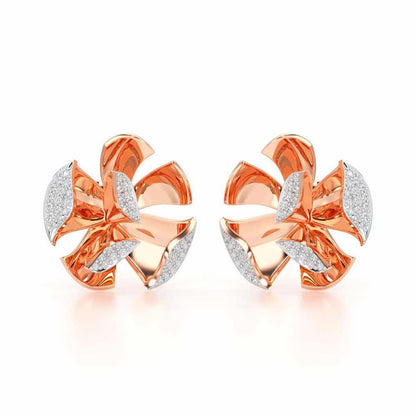 Gleaming Lumiere Silver Earrings - Rose Gold - Image 2