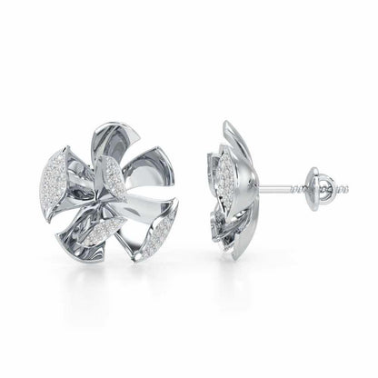 Gleaming Lumiere Silver Earrings - White Gold - Image 4