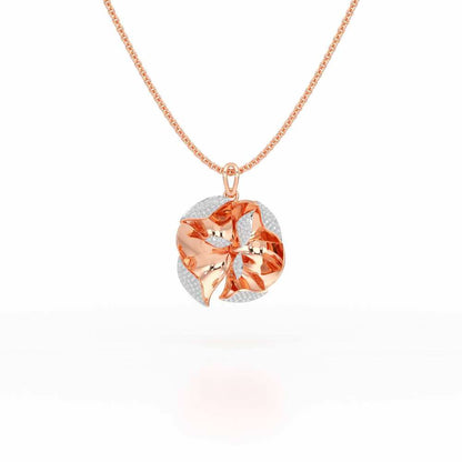 Gleaming Lumiere Silver Pendant - Rose Gold - Image 1