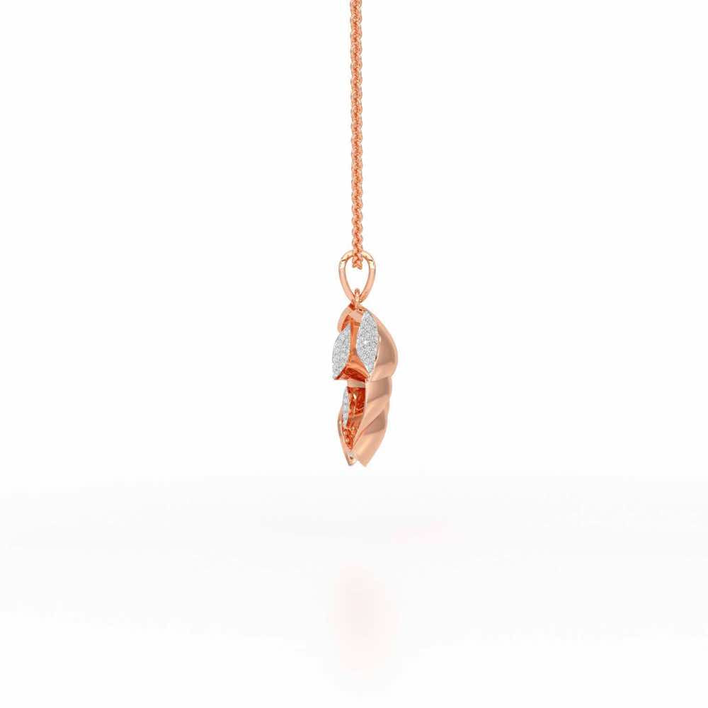 Gleaming Lumiere Silver Pendant - Rose Gold - Image 4